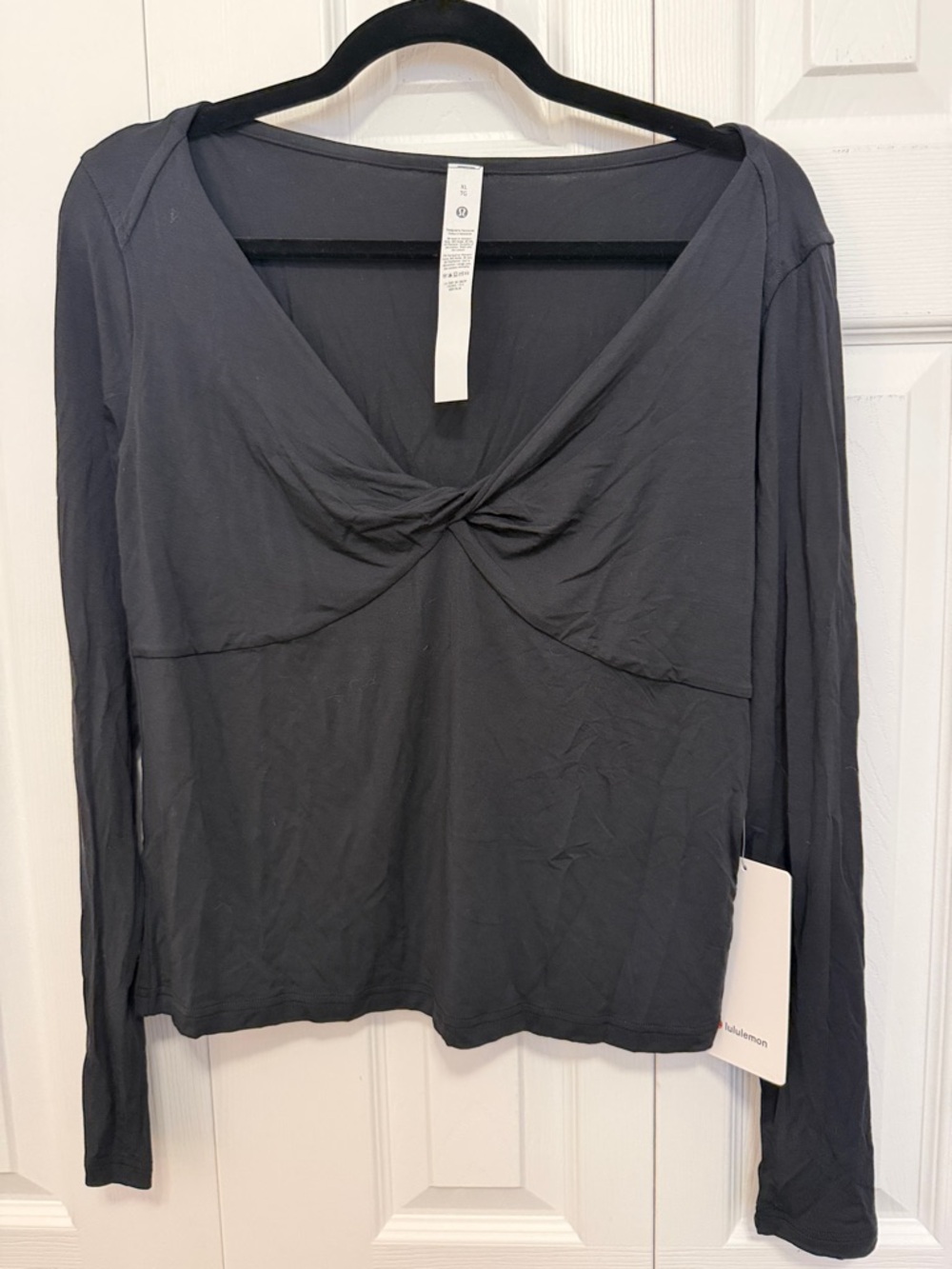 Lululemon Long-Sleeve Twist Front Top - Black